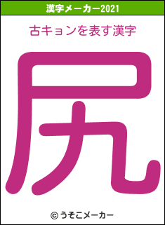 古キョンの2021年の漢字メーカー結果