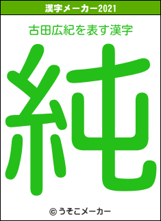 古田広紀の2021年の漢字メーカー結果