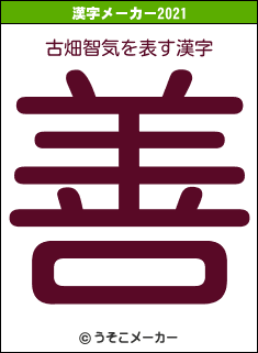 古畑智気の2021年の漢字メーカー結果