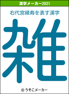 右代宮縁寿の2021年の漢字メーカー結果