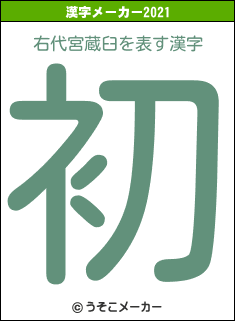 右代宮蔵臼の2021年の漢字メーカー結果