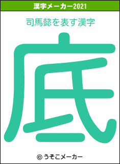 司馬懿の2021年の漢字メーカー結果