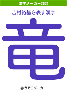 吉村裕基の2021年の漢字メーカー結果