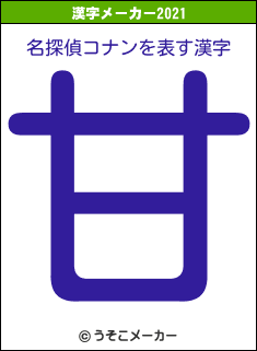 名探偵コナンの2021年の漢字メーカー結果