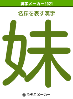 名探の2021年の漢字メーカー結果