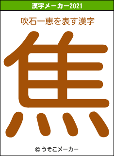 吹石一恵の2021年の漢字メーカー結果