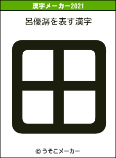 呂優潺の2021年の漢字メーカー結果