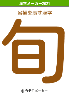 呂襪の2021年の漢字メーカー結果