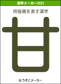 咫侫襯の2021年の漢字メーカー結果