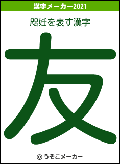 咫妊の2021年の漢字メーカー結果