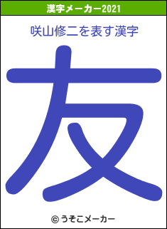 咲山修二の2021年の漢字メーカー結果