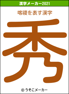 喀禝の2021年の漢字メーカー結果