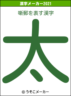 噺郵の2021年の漢字メーカー結果