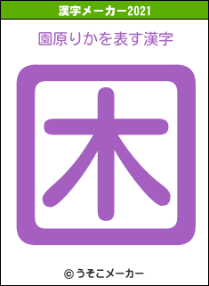 園原りかの2021年の漢字メーカー結果