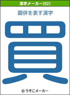 圓併の2021年の漢字メーカー結果