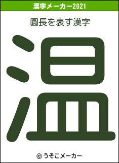 圓長の2021年の漢字メーカー結果