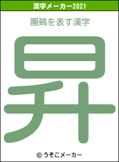 團鵐の2021年の漢字メーカー結果
