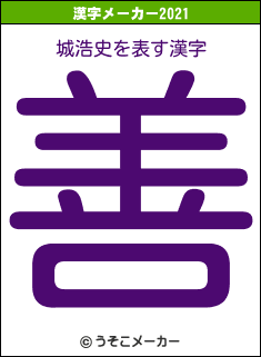 城浩史の2021年の漢字メーカー結果