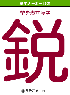 埜の2021年の漢字メーカー結果