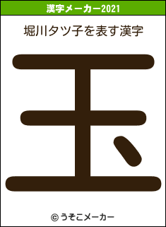 堀川タツ子の2021年の漢字メーカー結果