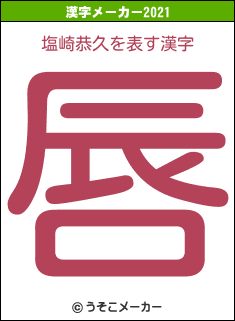 塩崎恭久の2021年の漢字メーカー結果