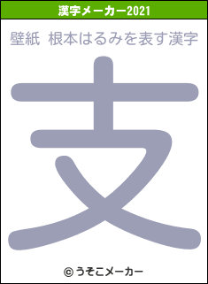 壁紙 根本はるみの2021年の漢字メーカー結果