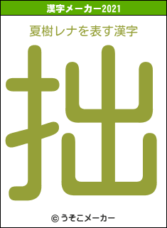 夏樹レナの2021年の漢字メーカー結果