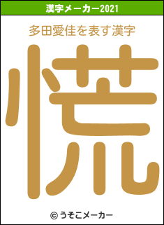 多田愛佳の2021年の漢字メーカー結果