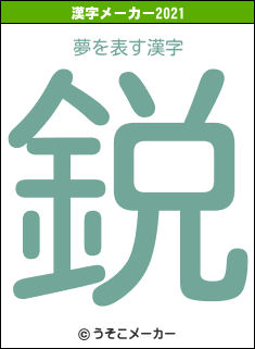 夢の2021年の漢字メーカー結果