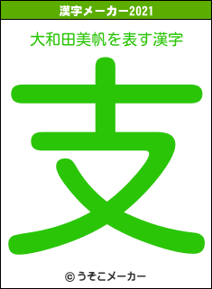 大和田美帆の2021年の漢字メーカー結果