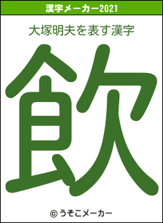 大塚明夫の2021年の漢字メーカー結果