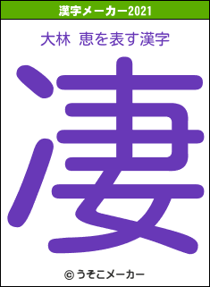 大林 恵の2021年の漢字メーカー結果