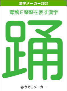 奪鵝Ε肇肇の2021年の漢字メーカー結果