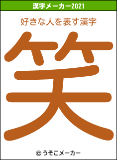 好きな人の2021年の漢字メーカー結果