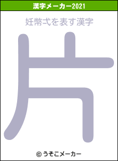 妊幣弌の2021年の漢字メーカー結果