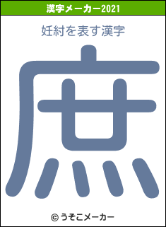 妊紂の2021年の漢字メーカー結果