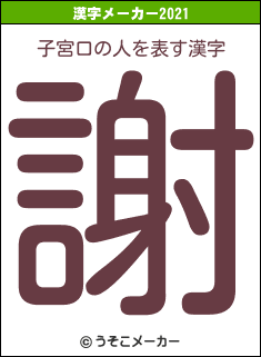 子宮口の人の2021年の漢字メーカー結果