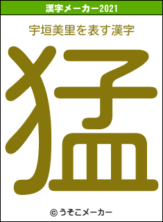 宇垣美里の2021年の漢字メーカー結果