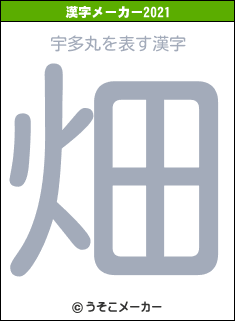 宇多丸の2021年の漢字メーカー結果