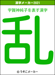 宇賀神純子の2021年の漢字メーカー結果