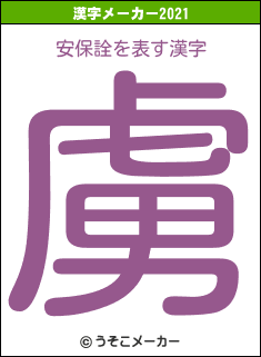 安保詮の2021年の漢字メーカー結果