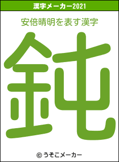 安倍晴明の2021年の漢字メーカー結果