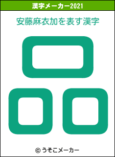 安藤麻衣加の2021年の漢字メーカー結果