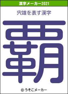 宍雄の2021年の漢字メーカー結果