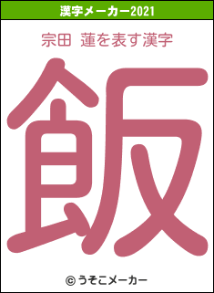宗田 蓮の2021年の漢字メーカー結果