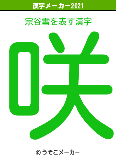 宗谷雪の2021年の漢字メーカー結果