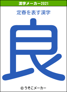 定春の2021年の漢字メーカー結果