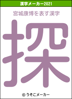 宮城康博の2021年の漢字メーカー結果