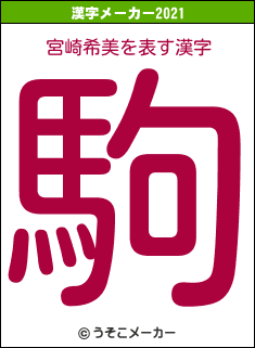 宮崎希美の2021年の漢字メーカー結果