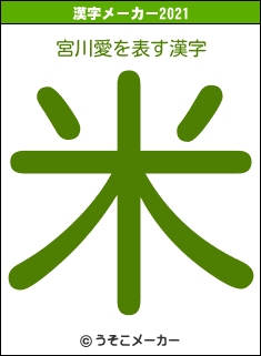 宮川愛の2021年の漢字メーカー結果